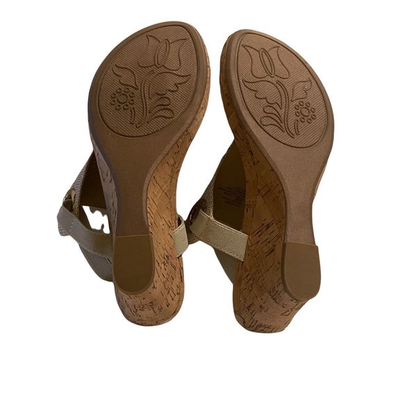 White Mountain Goring Aida cork wedge thong sling back sandals women's size 9.5M - Picture 4 of 8
